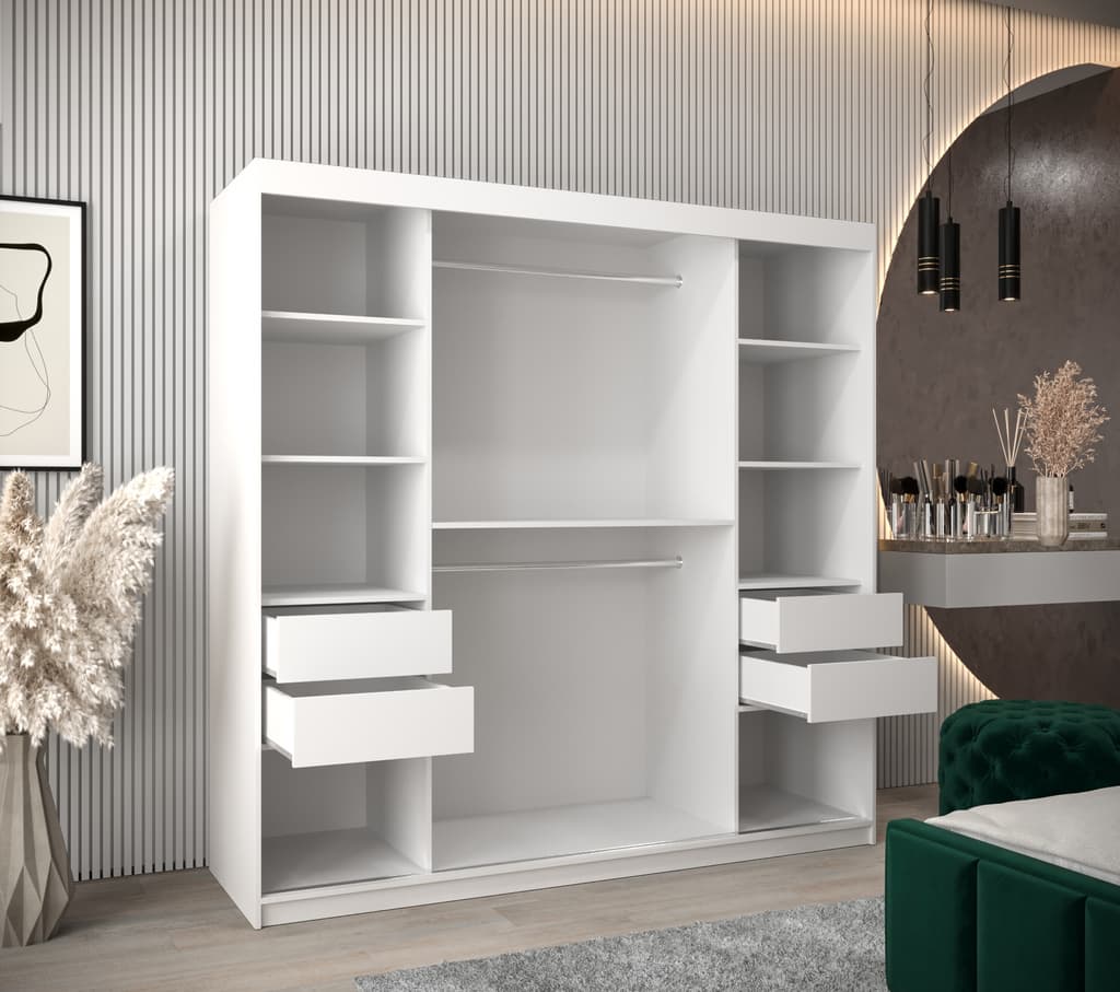 Elypse Sliding Door Wardrobe 200cm - close detail of the door finish and handle