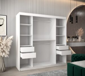 Tokyo Sliding Door Wardrobe 200cm - close detail of the door finish and handle