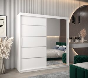 Verona 02 Sliding Door Wardrobe 200cm - front view with the doors closed