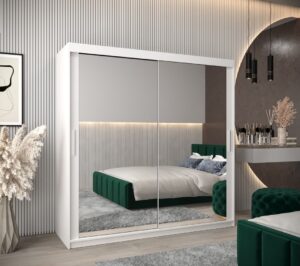 Tokyo III Sliding Door Wardrobe 200cm - front view with the doors closed
