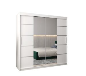 Verona 04 Sliding Door Wardrobe 200cm - shown in a bedroom setting, 200cm wide