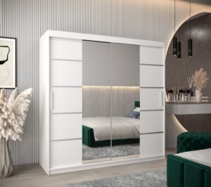 Verona 04 Sliding Door Wardrobe 200cm - front view with the doors closed
