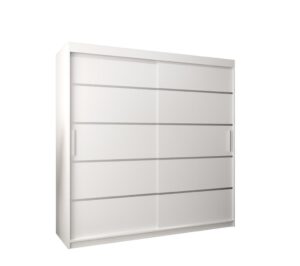 Verona 01 Sliding Door Wardrobe 200cm - shown in a bedroom setting, 200cm wide