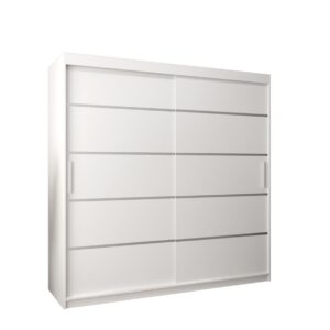 Verona 01 Sliding Door Wardrobe 200cm - shown in a bedroom setting, 200cm wide