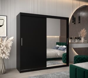 Tokyo II Sliding Door Wardrobe 200cm - front view with the doors closed