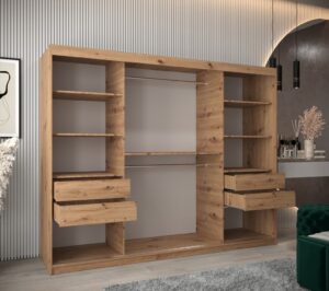 Boliwia Sliding Door Wardrobe 250cm - close detail of the door finish and handle