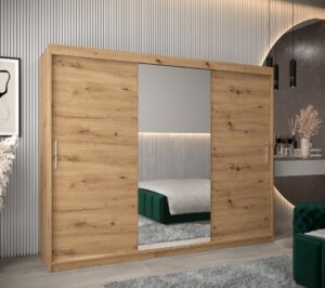 Tokyo I Sliding Door Wardrobe 250cm - front view with the doors closed