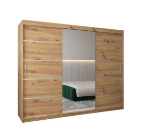 Verona 02 Sliding Door Wardrobe 250cm - side profile showing the depth