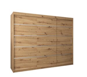 Verona 01 Sliding Door Wardrobe 250cm - side profile showing the depth