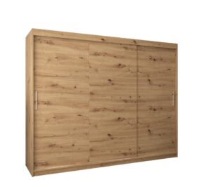 Tokyo Sliding Door Wardrobe 250cm - side profile showing the depth