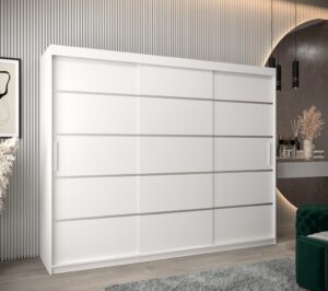 Verona 01 Sliding Door Wardrobe 250cm - front view with the doors closed