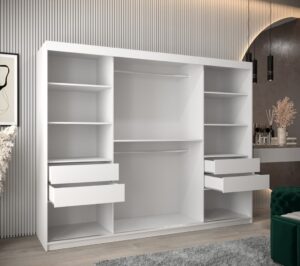Verona 01 Sliding Door Wardrobe 250cm - close detail of the door finish and handle