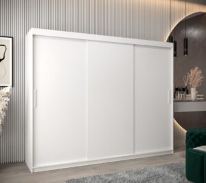 Tokyo Sliding Door Wardrobe 250cm - front view with the doors closed