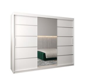 Verona 02 Sliding Door Wardrobe 250cm - shown in a bedroom setting, 250cm wide