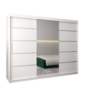 Verona 02 Sliding Door Wardrobe 250cm - shown in a bedroom setting, 250cm wide