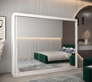 Tokyo III Sliding Door Wardrobe 250cm - front view with the doors closed