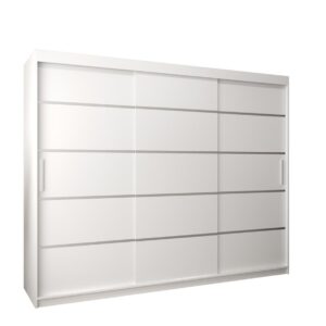 Verona 01 Sliding Door Wardrobe 250cm - shown in a bedroom setting, 250cm wide