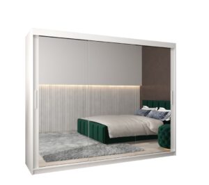 Tokyo III Sliding Door Wardrobe 250cm - shown in a bedroom setting, 250cm wide