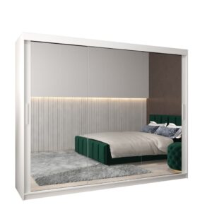 Tokyo III Sliding Door Wardrobe 250cm - shown in a bedroom setting, 250cm wide