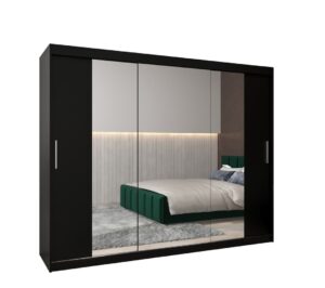 Tokyo II Sliding Door Wardrobe 250cm - shown in a bedroom setting, 250cm wide