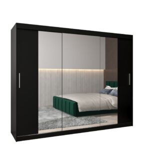 Tokyo II Sliding Door Wardrobe 250cm - shown in a bedroom setting, 250cm wide