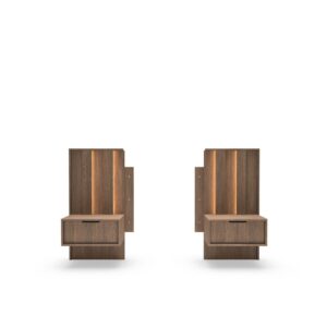 Amaro Bedside Tables 50cm [Set Of Two], drawer and storage detail — Arte-N bedroom cabinet