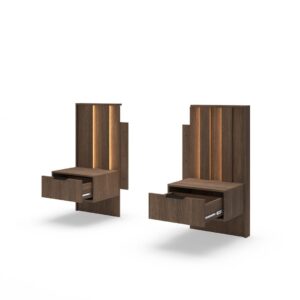 Amaro Bedside Tables 50cm [Set Of Two], shown at an angle — Arte-N bedroom cabinet