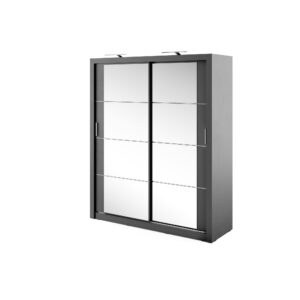 Arti AR-03 Sliding Door Wardrobe 181cm - interior layout with the doors open