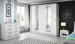 Arti AR-14 Sliding Door Wardrobe 220cm - side profile showing the depth