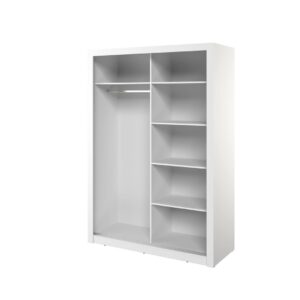 Arti 18 - 2 Sliding Door Wardrobe 150cm - interior layout with the doors open