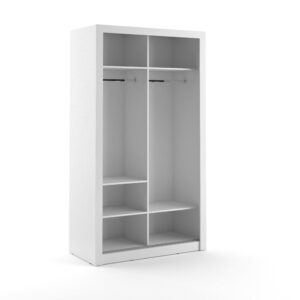 Arti 19 - 2 Sliding Door Wardrobe 120cm - side profile showing the depth