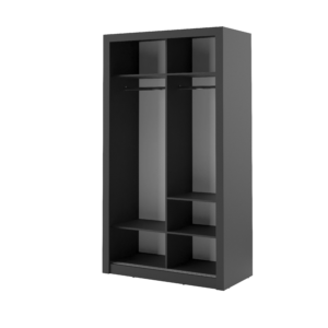 Arti 6 - 2 Sliding Door Wardrobe 120cm - side profile showing the depth