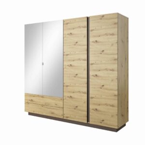 Arco Hinged Door Wardrobe 220cm - shown in a bedroom setting, 220cm wide