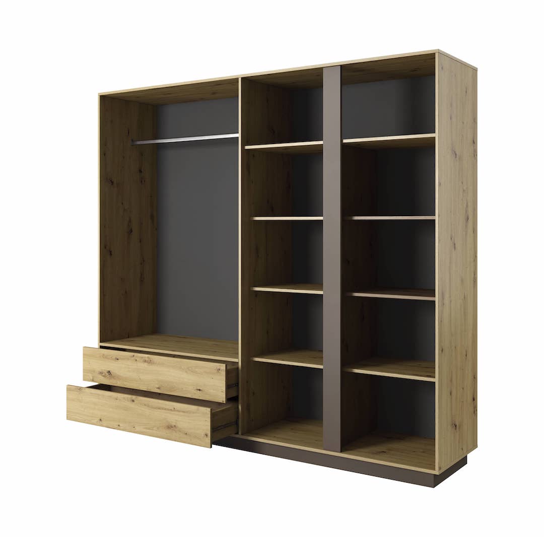 Arco Hinged Door Wardrobe 220cm - front view with the doors closed