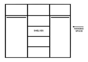 Arti AR-02 Sliding Door Wardrobe 250cm - front view with the doors closed