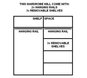 Arti AR-04 Sliding Door Wardrobe 150cm - close detail of the door finish and handle