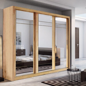 Arti AR-02 Sliding Door Wardrobe 250cm - shown in a bedroom setting, 250cm wide