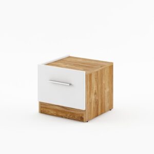 Dentro DT-03L Bedside Cabinet, shown from the front — Arte-N bedroom cabinet
