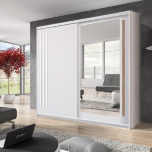 Effect 2 Sliding Door Wardrobe 200cm - shown in a bedroom setting, 200cm wide