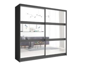 Fino 12 Sliding Door Wardrobe 230cm - shown in a bedroom setting, 230cm wide