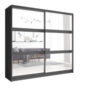 Fino 12 Sliding Door Wardrobe 230cm - shown in a bedroom setting, 230cm wide