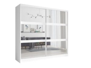 Fino 12 Sliding Door Wardrobe 230cm - interior layout with the doors open