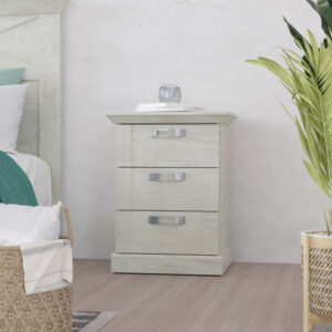 Kashmir 3 Drawer Bedside Cabinet (KSMK113), shown from the front — Arte-N bedroom cabinet