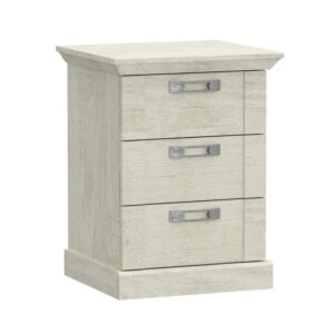 Kashmir 3 Drawer Bedside Cabinet (KSMK113), shown at an angle — Arte-N bedroom cabinet
