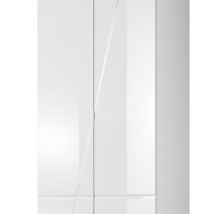 Futura FU-01 Wardrobe in White Gloss - shown in a bedroom setting, 90cm wide