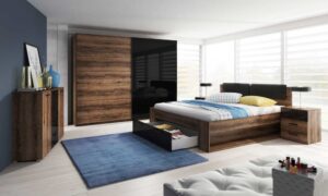 Galaxy Bedside Table, shown at an angle — Arte-N bedroom cabinet