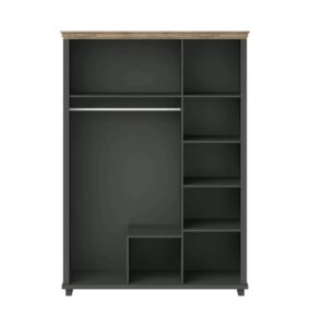 Evora 19 - 3 Door Wardrobe 154cm in Green - close detail of the door finish and handle
