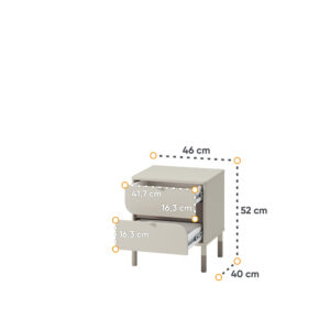 Harmony 07 Bedside Table, detail view — Arte-N bedroom cabinet