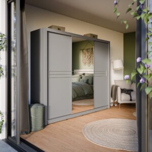 Havana ID-11 Sliding Door Wardrobe 250cm - side profile showing the depth
