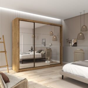 Idea 20 - 3 Sliding Door Wardrobe 250cm - side profile showing the depth